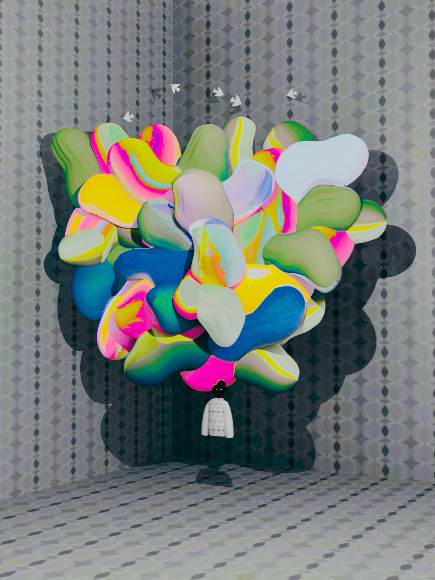 Atsushigraphの作品 Brain Remixの画像です。2024年作。