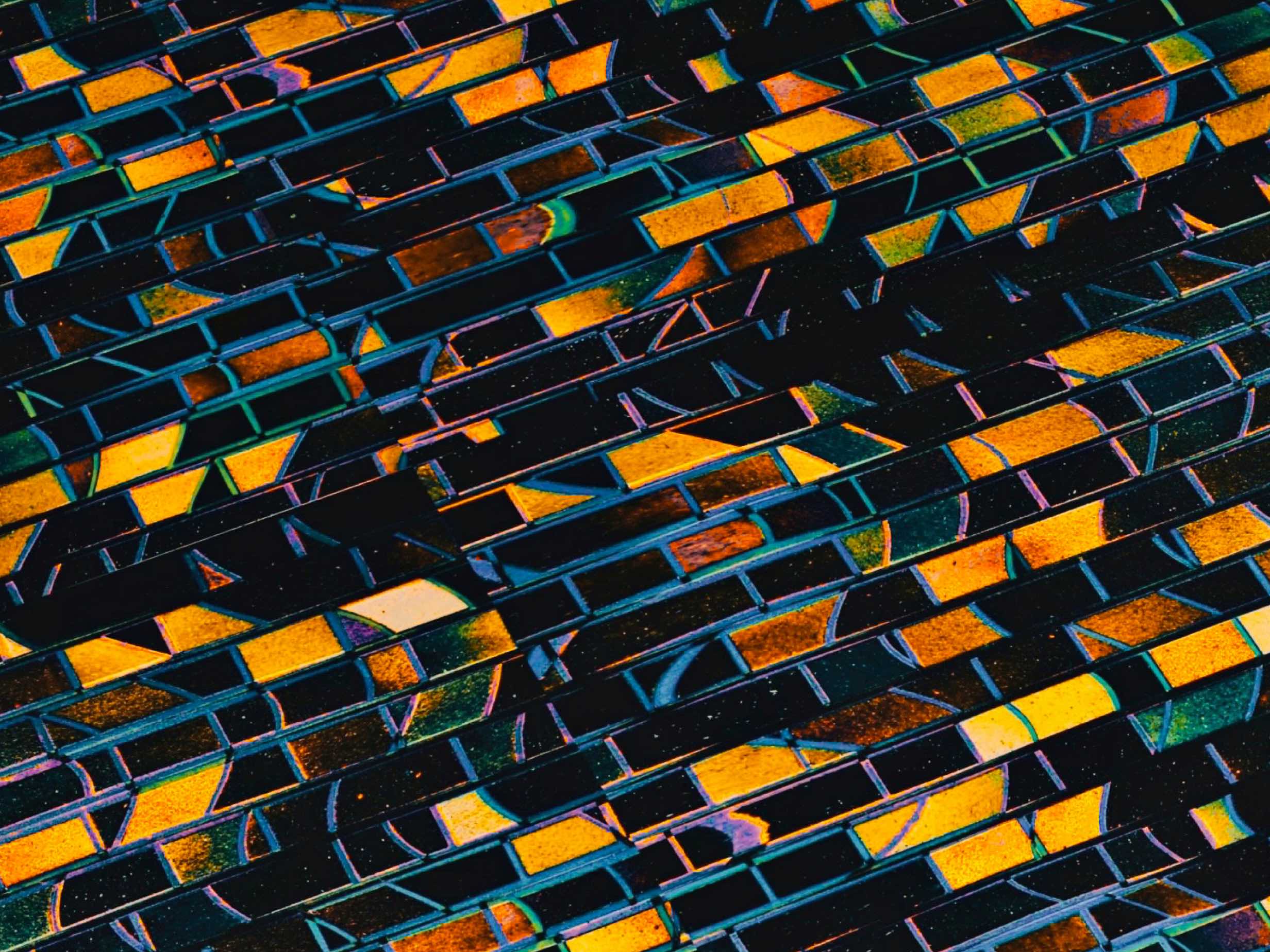 Atsushigraphのグラフィックアート「City Lights」。