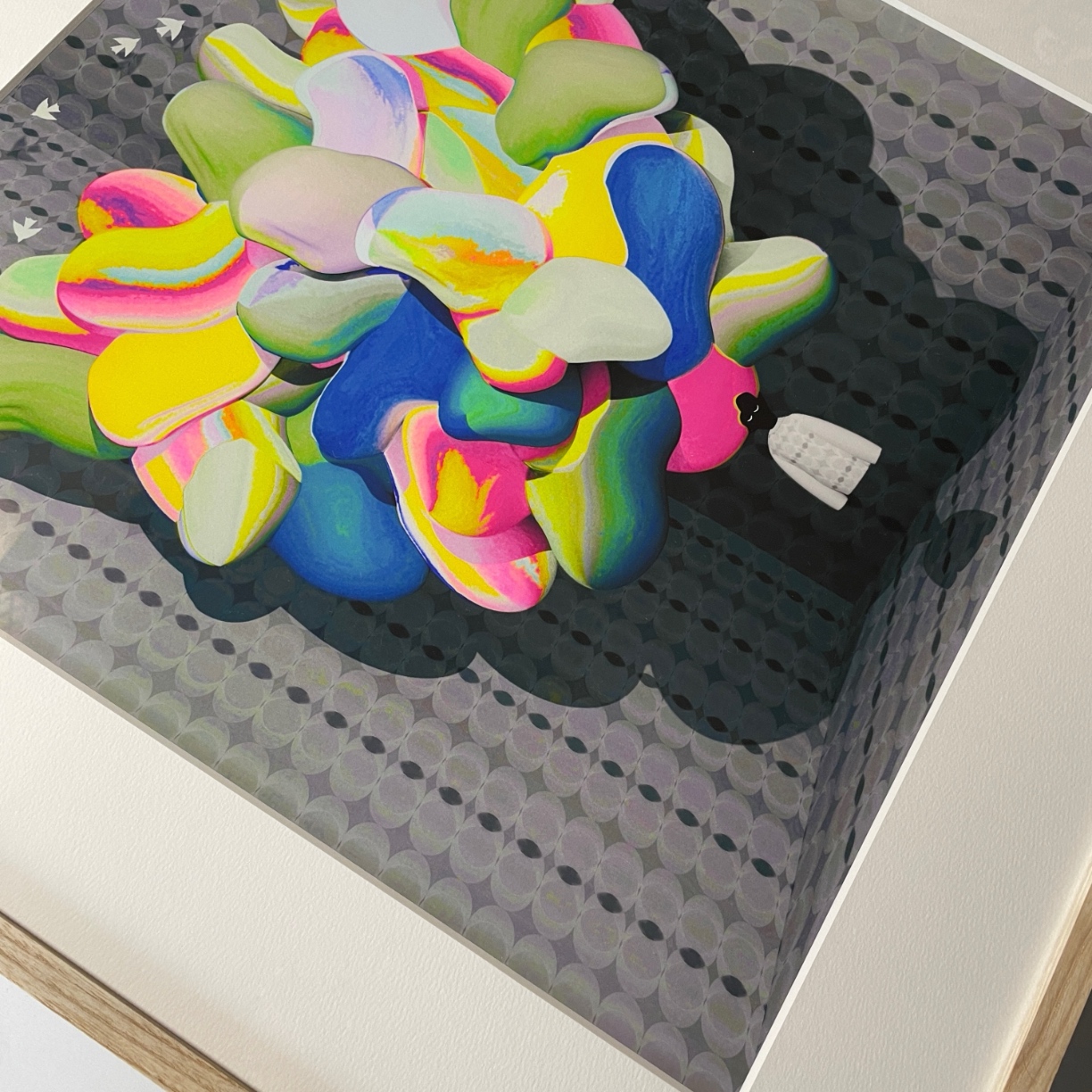 Atsushigraphのジークレー版画 Brain Remixの表面の質感を捉えた2枚目の画像です。