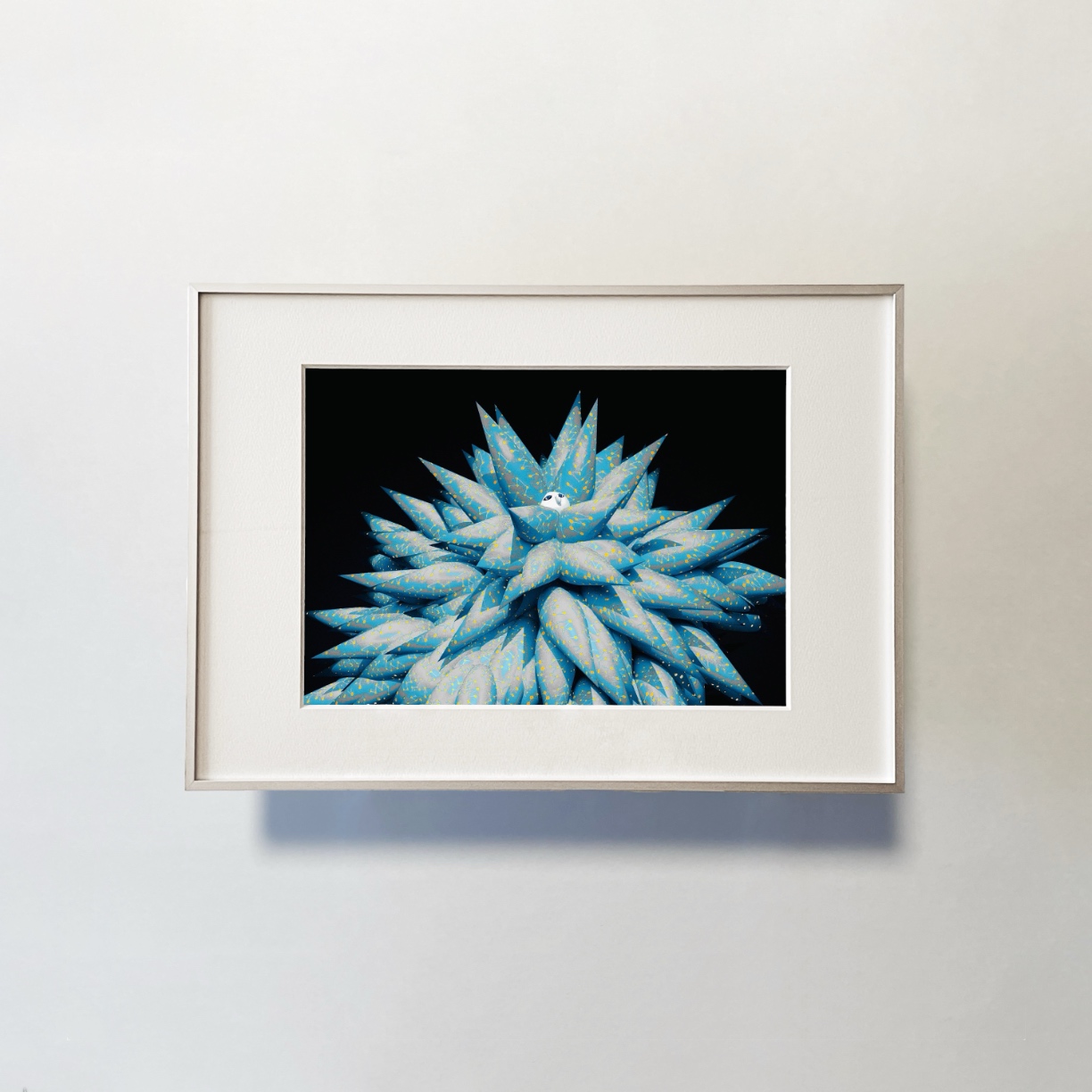 Atsushigraphのジークレー版画 Light Thornsの画像です。シルバーのアルミ製フレームに額装されています。