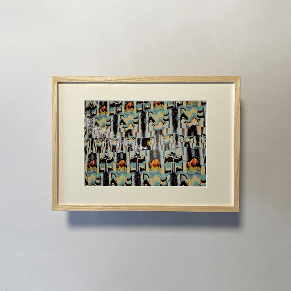 Atsushigraphのジークレー版画 Magical Stageの画像です。無垢材の木製フレームに額装されています。