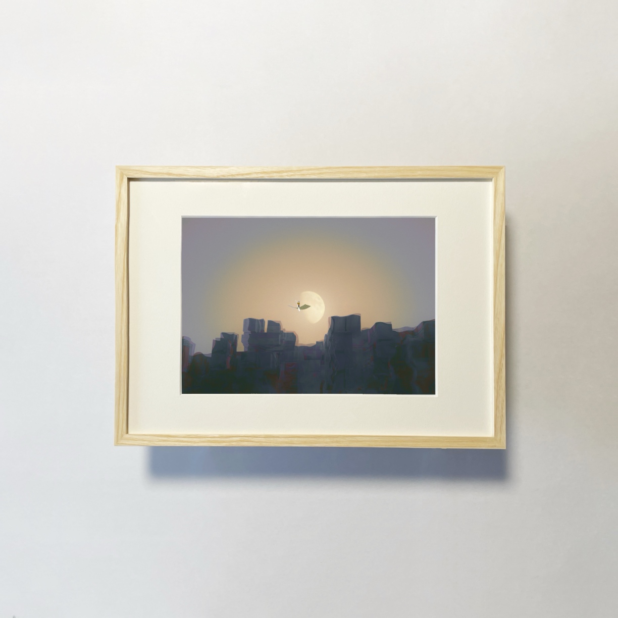 Atsushigraphのジークレー版画 Savorの画像です。Savorの絵が額装されています。