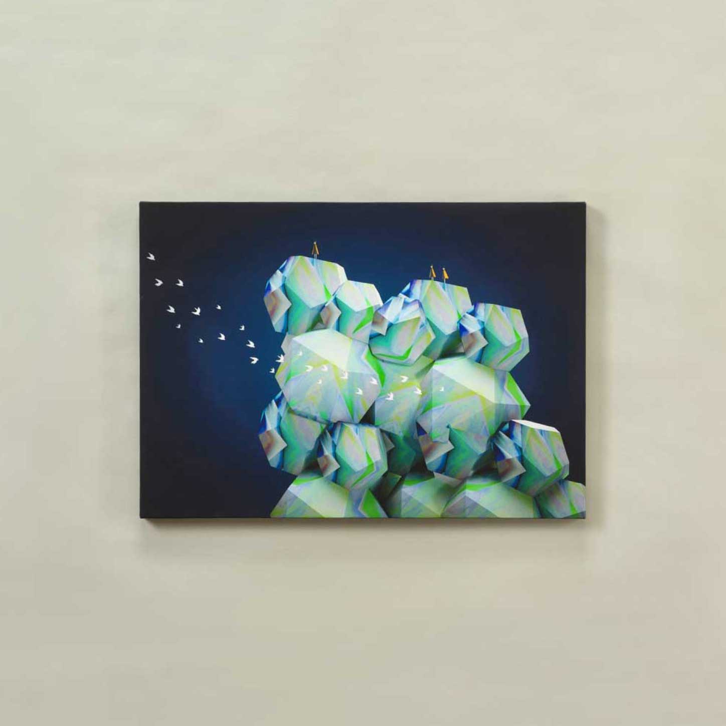 これまで施してきたアーカイブ表面加工を廃止する、高級写真用紙フォトラグを使った作品のサムネイル画像です。