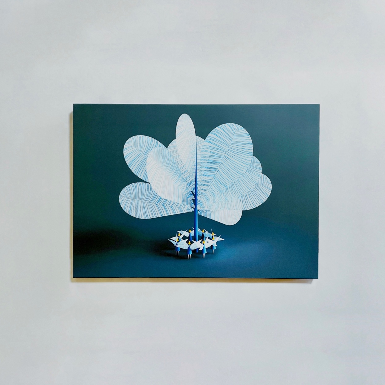 Atsushigraphの木製パネルジークレー版画 Rest in Peaceの作品写真です。2021年作。