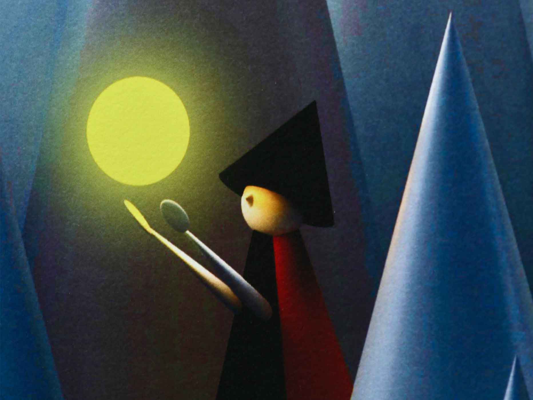 Atsushigraphの木製パネルジークレー版画 Trustの用紙表面の画像です。