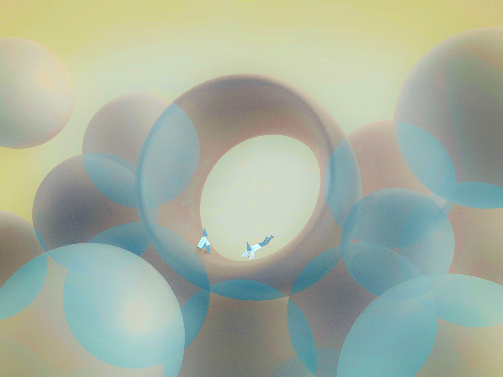 Atsushigraphのグラフィックアート「Newborn」。