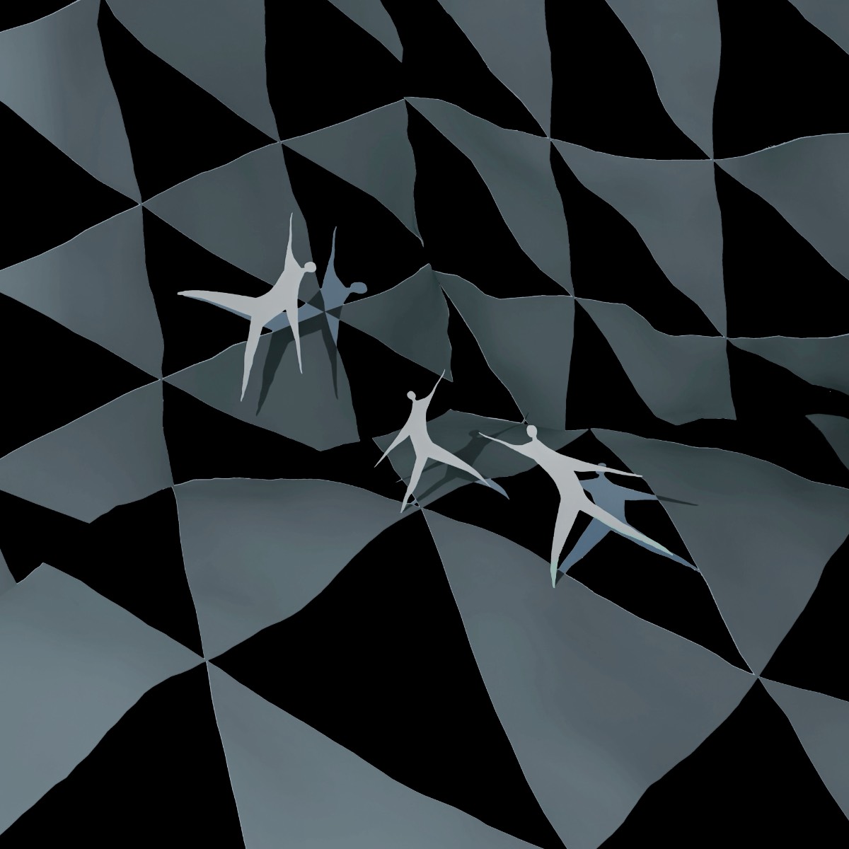 Tシャツの絵柄に使われたAtsushigraphのアートワーク Run Freely ブラックバージョンのサムネイル画像です。