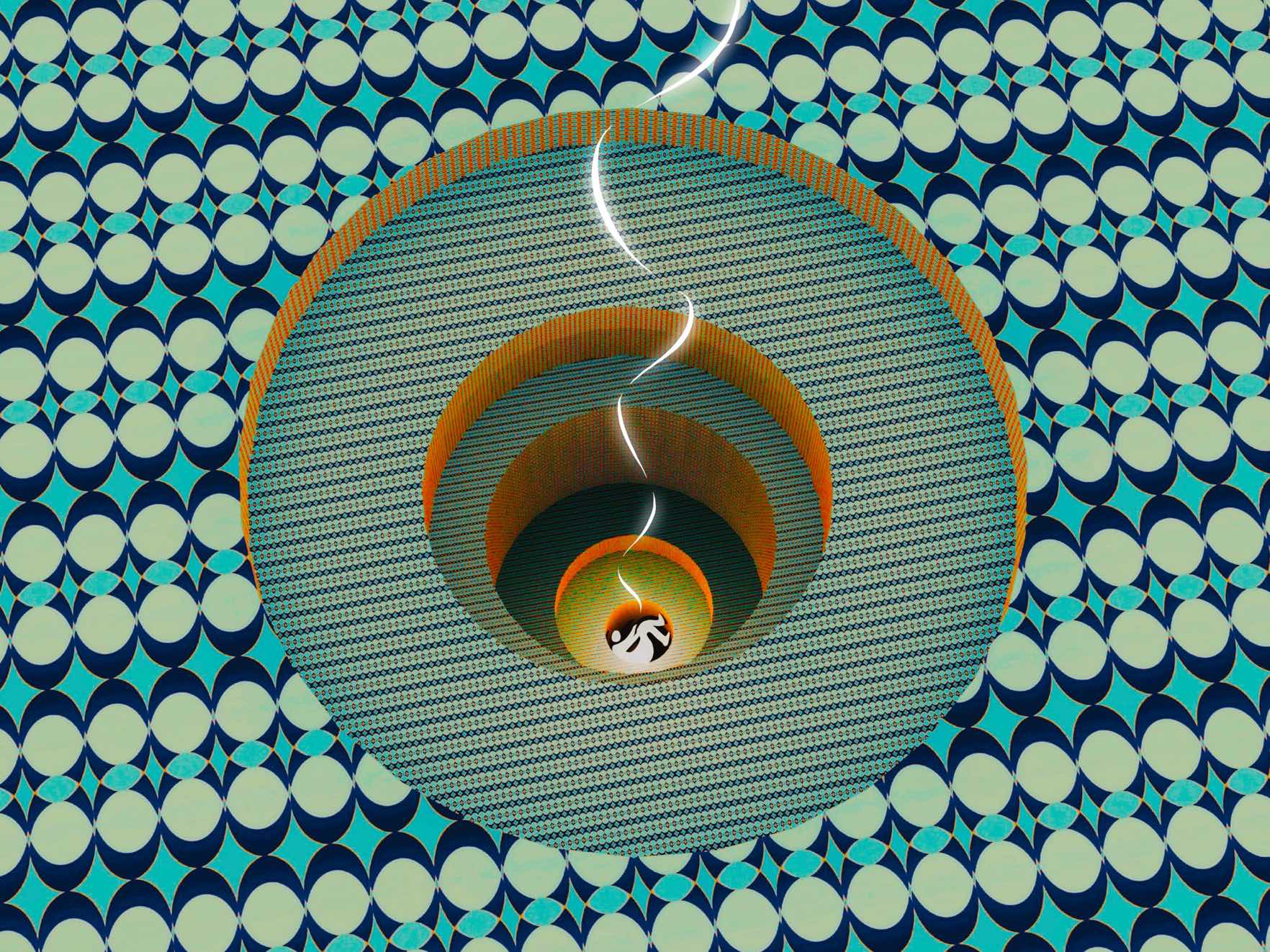 Atsushigraphのグラフィックアート「Shelter」。